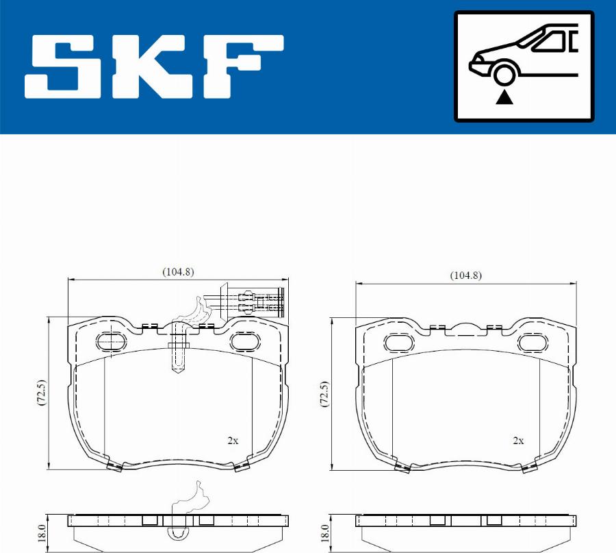 SKF VKBP 81056 E - Komplet Pločica, disk-kočnica www.molydon.hr