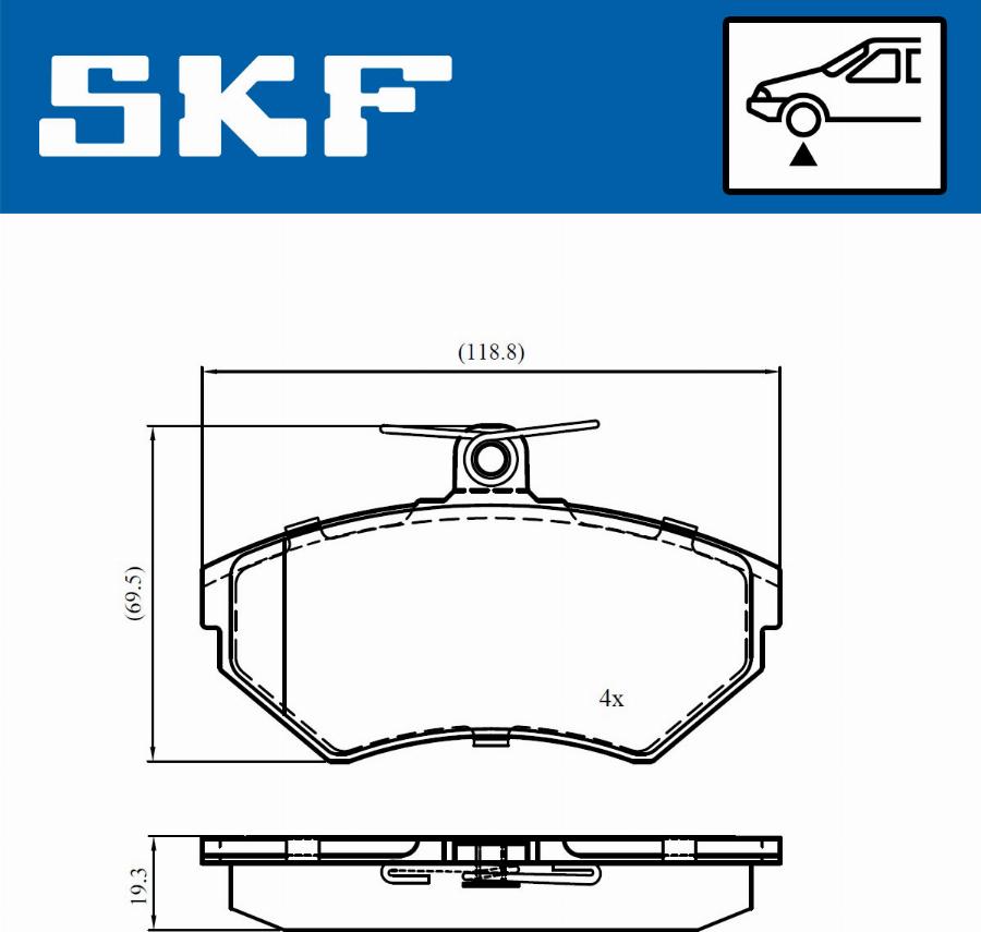 SKF VKBP 81011 - Komplet Pločica, disk-kočnica www.molydon.hr