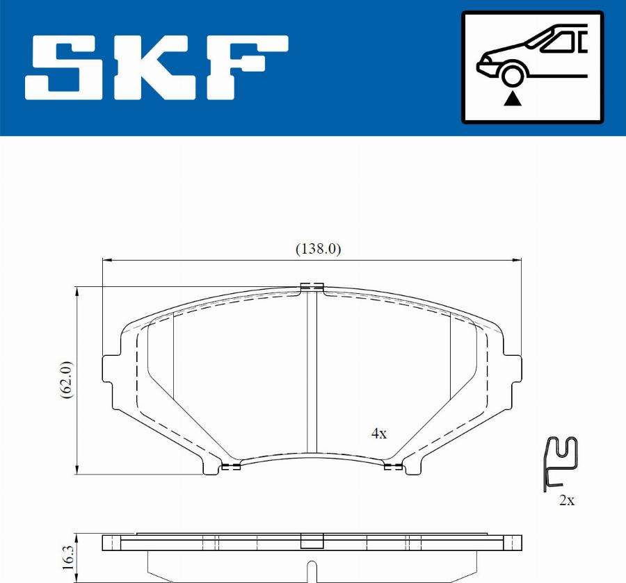 SKF VKBP 81085 A - Komplet Pločica, disk-kočnica www.molydon.hr