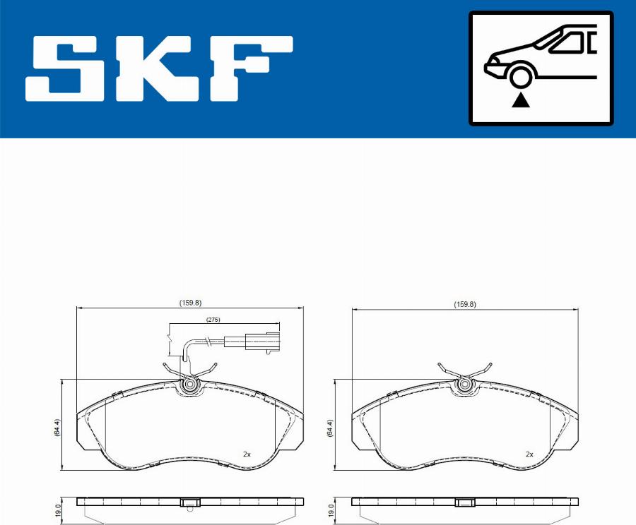 SKF VKBP 81031 E - Komplet Pločica, disk-kočnica www.molydon.hr