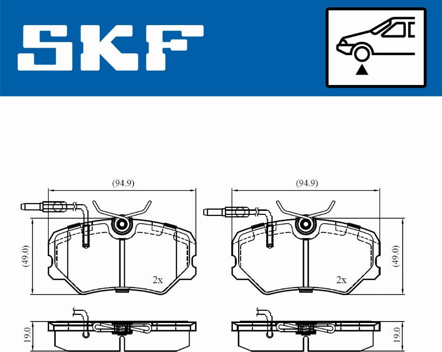 SKF VKBP 81033 E - Komplet Pločica, disk-kočnica www.molydon.hr