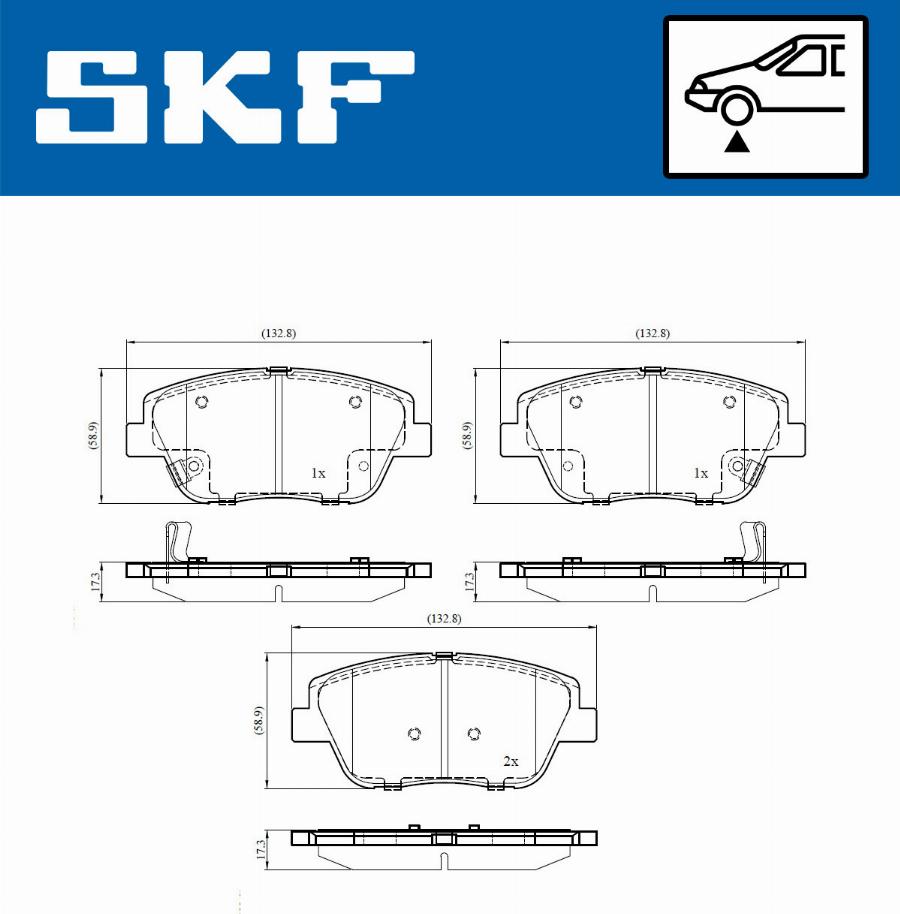 SKF VKBP 81114 A - Komplet Pločica, disk-kočnica www.molydon.hr