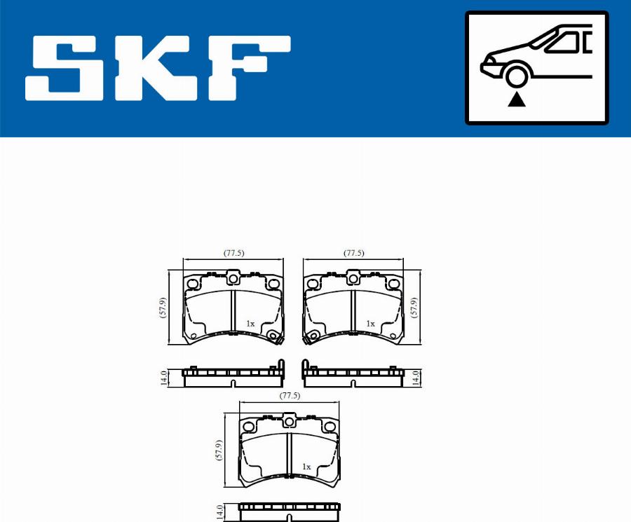 SKF VKBP 81125 A - Komplet Pločica, disk-kočnica www.molydon.hr