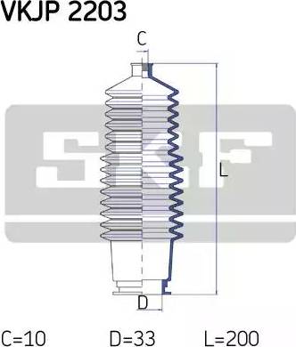 SKF VKJP 2203 - Kompletna Manžeta, upravljanje www.molydon.hr