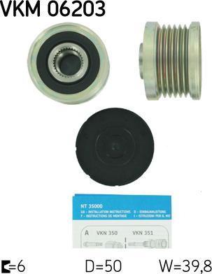 SKF VKM 06203 - Remenica, alternator www.molydon.hr