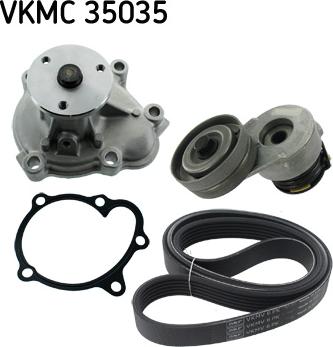 SKF VKMC 35035 - Vodena pumpa + garnitura klinastog rebrastog remena www.molydon.hr