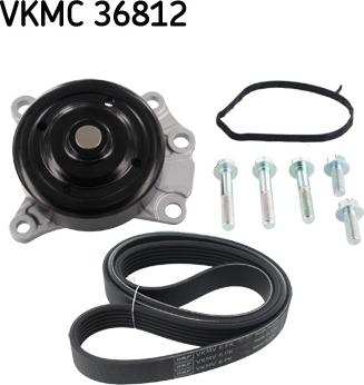 SKF VKMC 36812 - Vodena pumpa + garnitura klinastog rebrastog remena www.molydon.hr