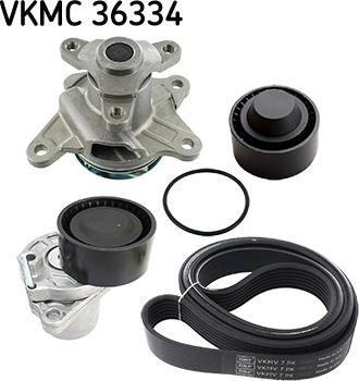 SKF VKMC 36334 - Vodena pumpa + garnitura klinastog rebrastog remena www.molydon.hr