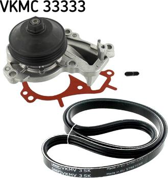 SKF VKMC 33333 - Vodena pumpa + garnitura klinastog rebrastog remena www.molydon.hr