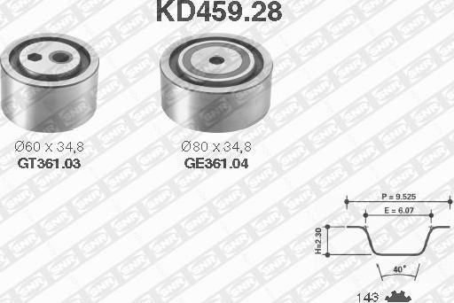 SNR KD459.28 - Komplet zupčastog remena www.molydon.hr