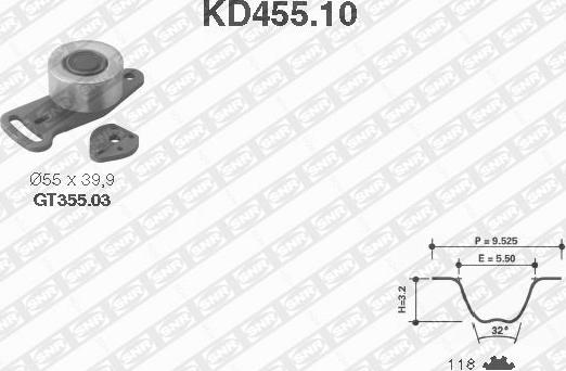 SNR KD455.10 - Komplet zupčastog remena www.molydon.hr