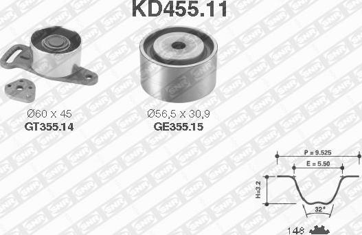 SNR KD455.11 - Komplet zupčastog remena www.molydon.hr