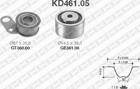 SNR KD461.05 - Komplet zupčastog remena www.molydon.hr