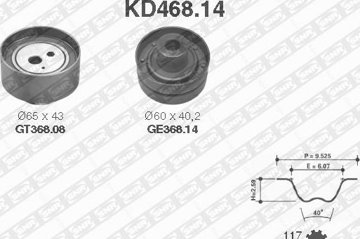 SNR KD468.14 - Komplet zupčastog remena www.molydon.hr