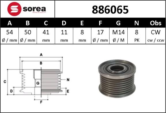 SNRA 886065 - Remenica, alternator www.molydon.hr