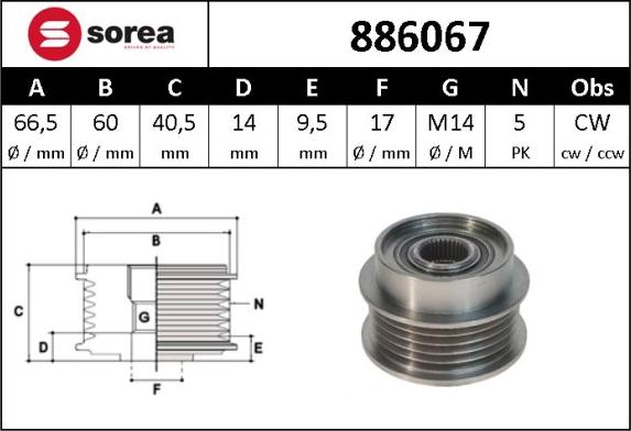 SNRA 886067 - Remenica, alternator www.molydon.hr