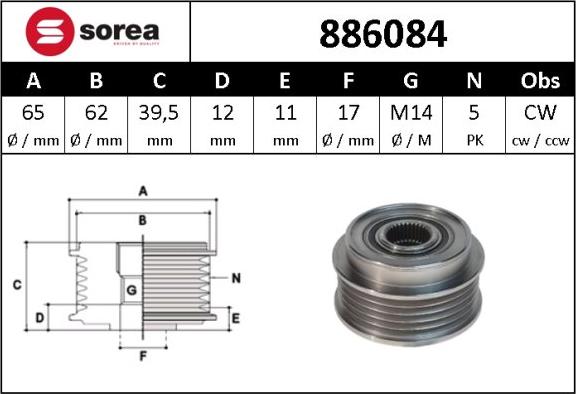 SNRA 886084 - Remenica, alternator www.molydon.hr