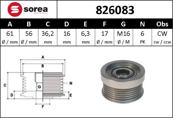 SNRA 826083 - Remenica, alternator www.molydon.hr