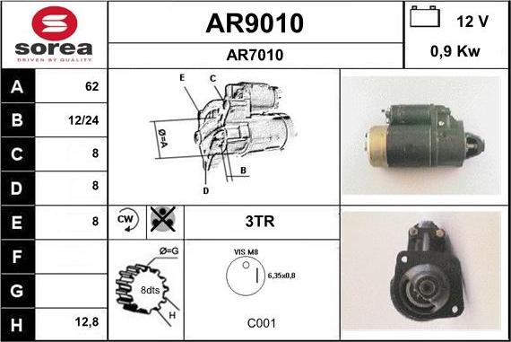 SNRA AR9010 - Starter www.molydon.hr