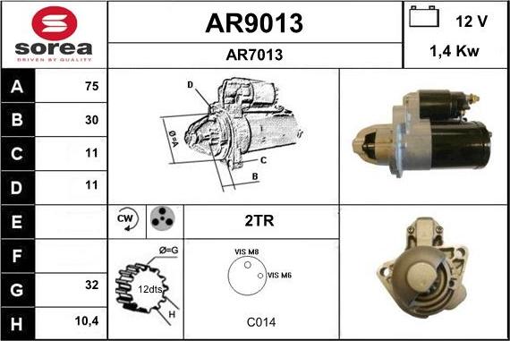 SNRA AR9013 - Starter www.molydon.hr