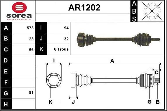 SNRA AR1202 - Pogonska osovina www.molydon.hr