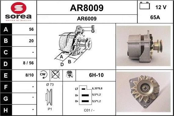 SNRA AR8009 - Alternator www.molydon.hr