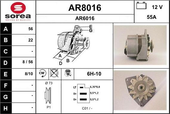 SNRA AR8016 - Alternator www.molydon.hr