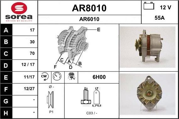 SNRA AR8010 - Alternator www.molydon.hr