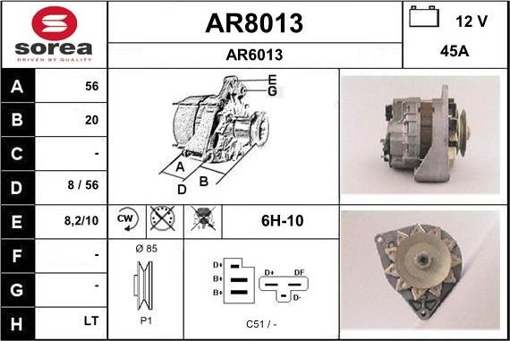 SNRA AR8013 - Alternator www.molydon.hr