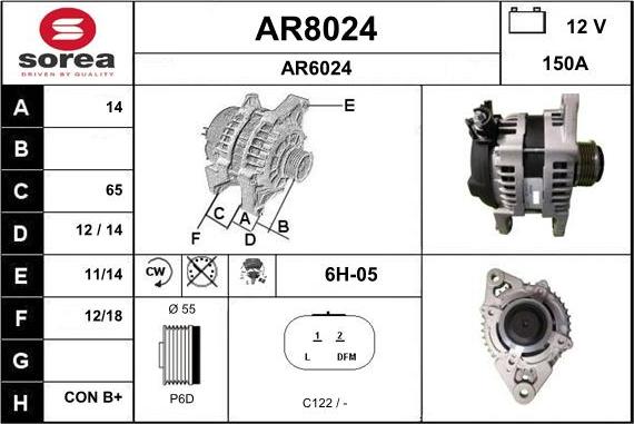 SNRA AR8024 - Alternator www.molydon.hr