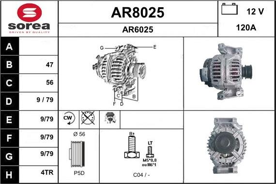 SNRA AR8025 - Alternator www.molydon.hr