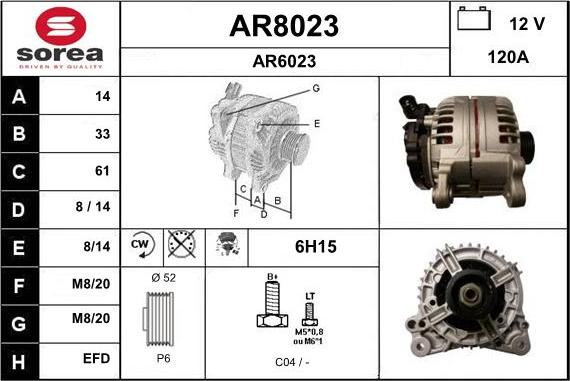 SNRA AR8023 - Alternator www.molydon.hr