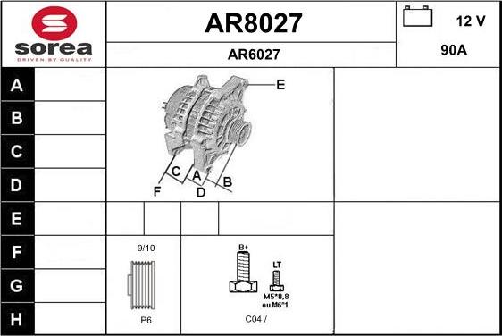 SNRA AR8027 - Alternator www.molydon.hr