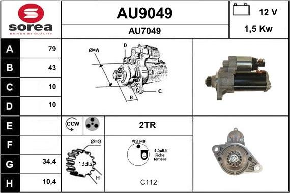 SNRA AU9049 - Starter www.molydon.hr