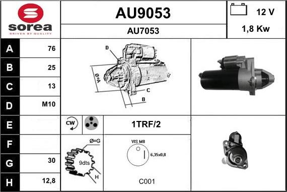 SNRA AU9053 - Starter www.molydon.hr