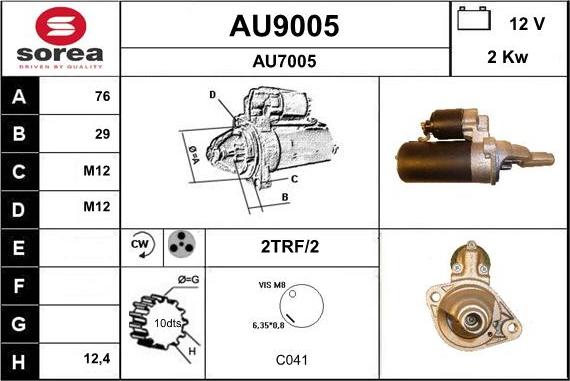 SNRA AU9005 - Starter www.molydon.hr