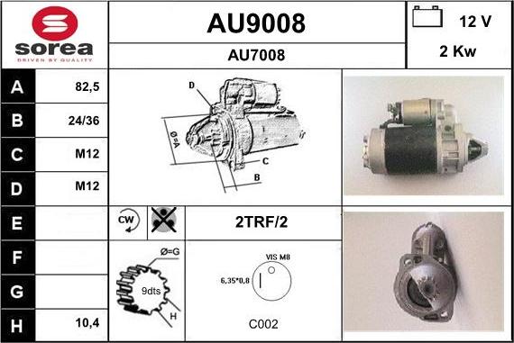 SNRA AU9008 - Starter www.molydon.hr