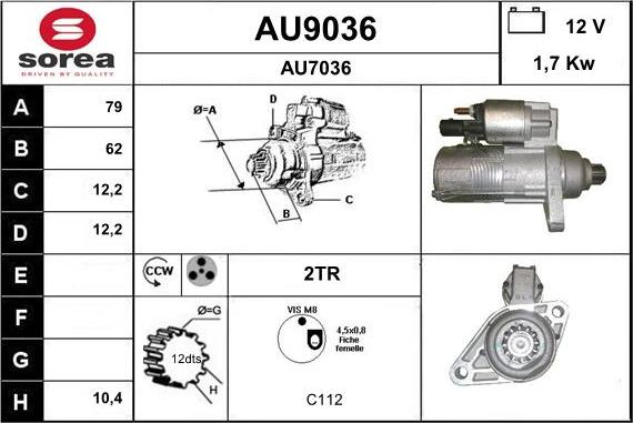 SNRA AU9036 - Starter www.molydon.hr