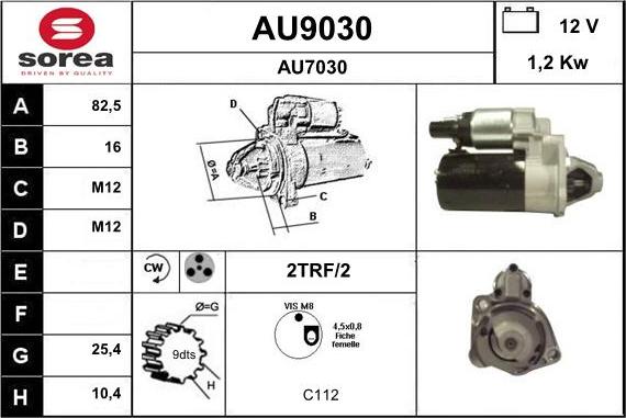 SNRA AU9030 - Starter www.molydon.hr