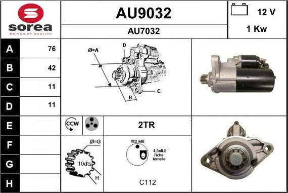 SNRA AU9032 - Starter www.molydon.hr