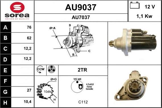 SNRA AU9037 - Starter www.molydon.hr