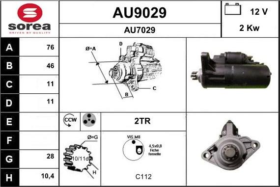 SNRA AU9029 - Starter www.molydon.hr