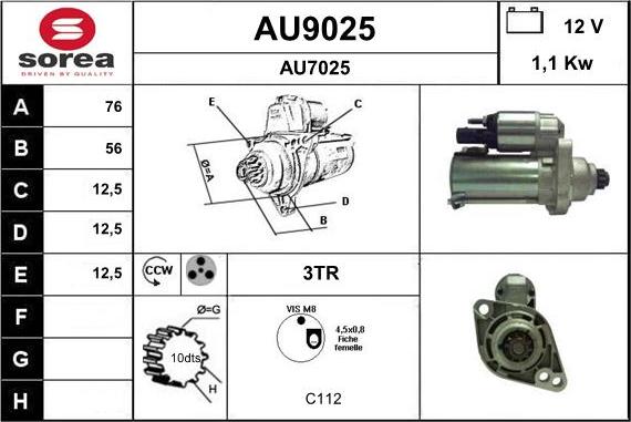 SNRA AU9025 - Starter www.molydon.hr