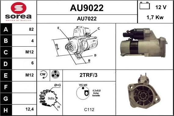 SNRA AU9022 - Starter www.molydon.hr