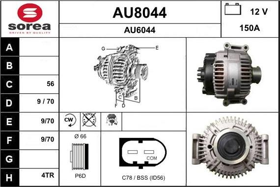 SNRA AU8044 - Alternator www.molydon.hr