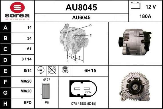 SNRA AU8045 - Alternator www.molydon.hr