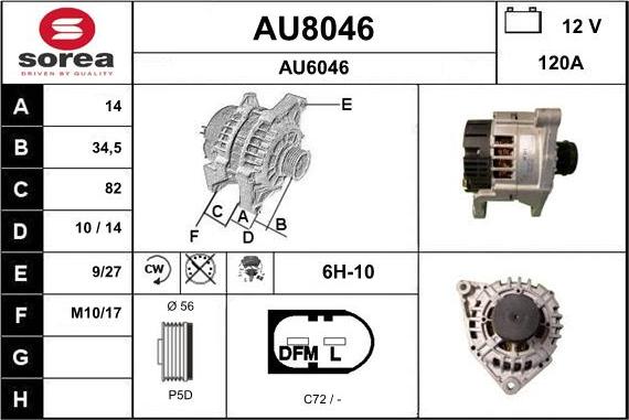 SNRA AU8046 - Alternator www.molydon.hr