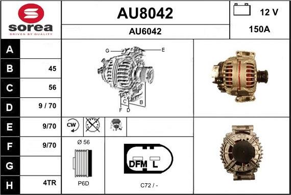 SNRA AU8042 - Alternator www.molydon.hr