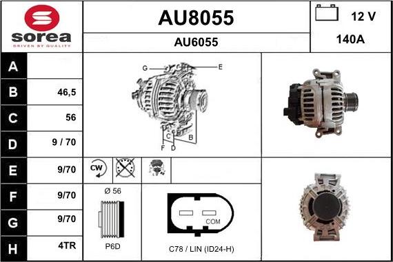 SNRA AU8055 - Alternator www.molydon.hr