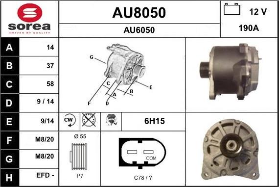 SNRA AU8050 - Alternator www.molydon.hr